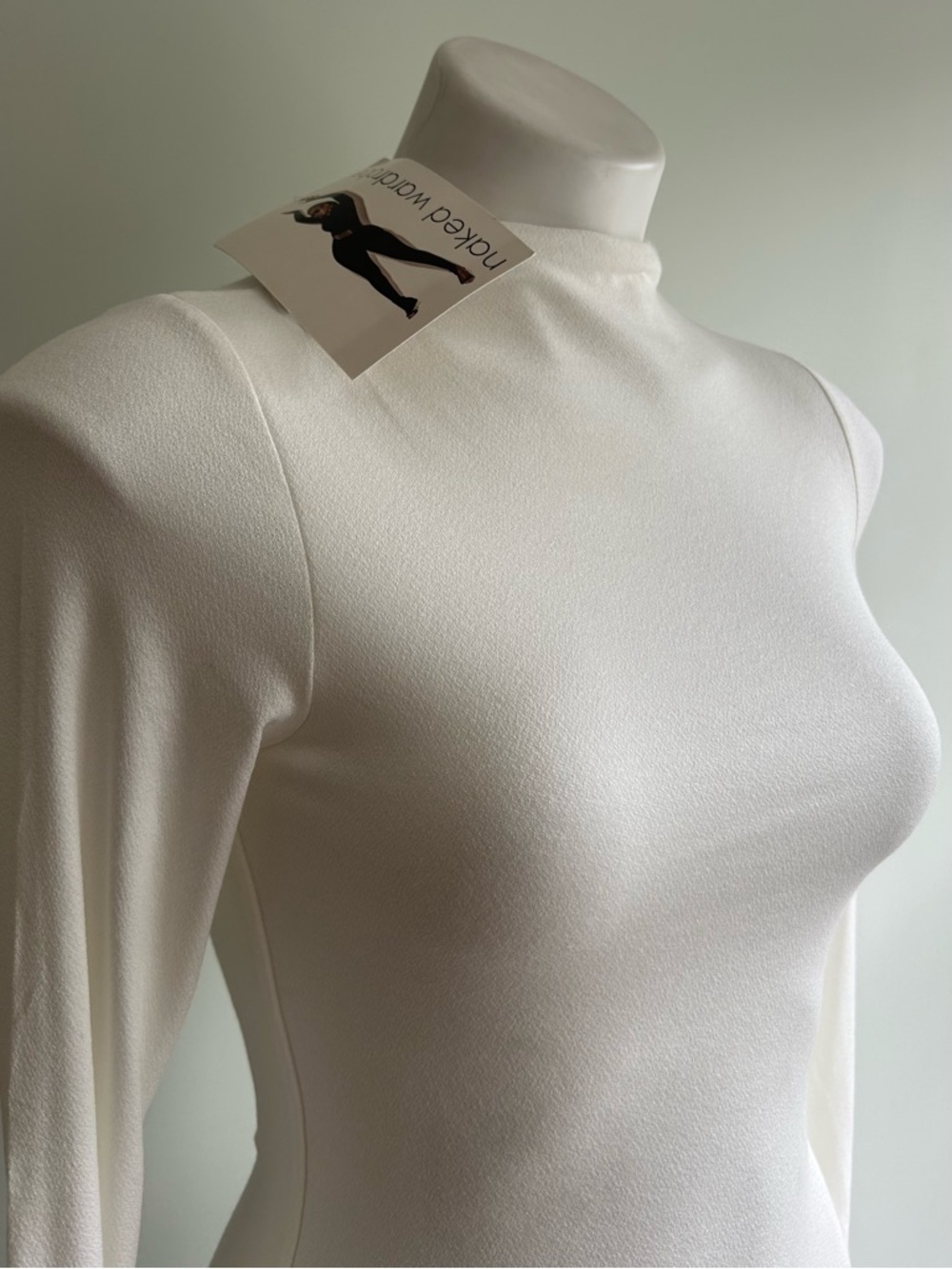 Naked Wardrobe NW Sculpt Midi Dress in White, M - Picture 2 of 8